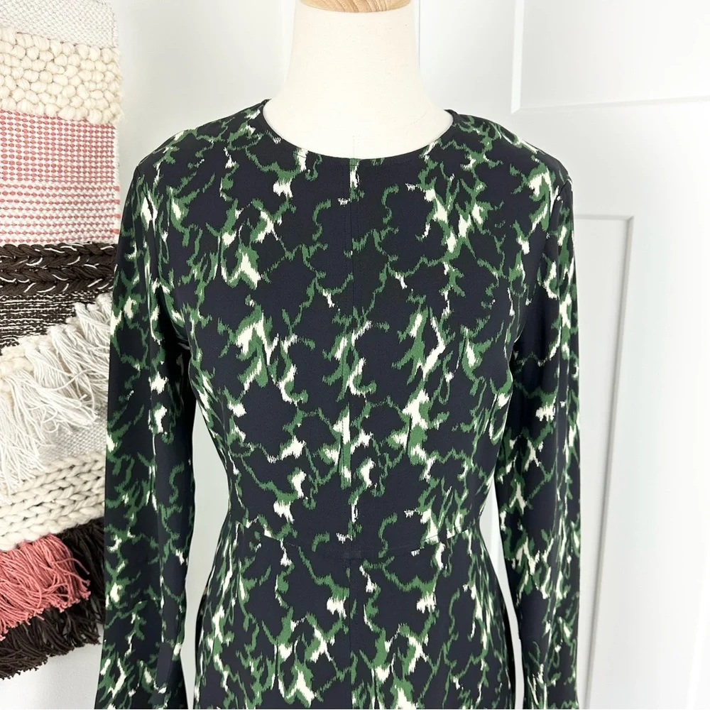 A.L.C. Elegant Black and Green Patterned Dress - Picture 3 of 13